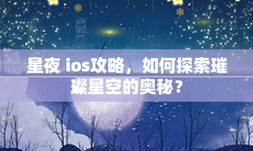 星夜 ios攻略，如何探索璀璨星空的奧秘？