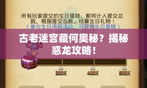 古老迷宮藏何奧秘？揭秘惑龍攻略！
