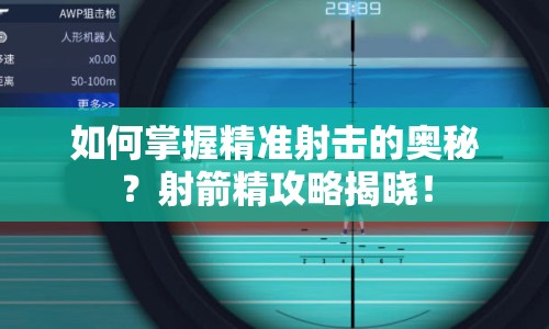 如何掌握精準(zhǔn)射擊的奧秘？射箭精攻略揭曉！