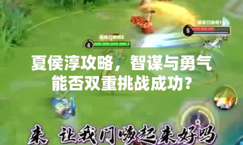 夏侯淳攻略，智謀與勇氣能否雙重挑戰(zhàn)成功？