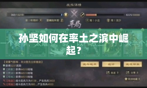 孫堅(jiān)如何在率土之濱中崛起？