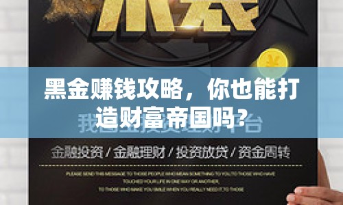 黑金賺錢(qián)攻略，你也能打造財(cái)富帝國(guó)嗎？