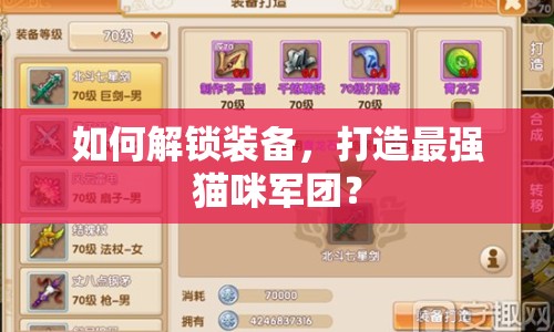 如何解鎖裝備，打造最強貓咪軍團？