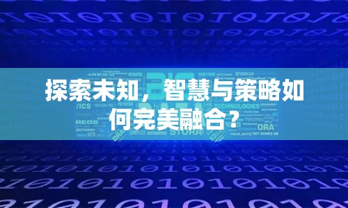 探索未知，智慧與策略如何完美融合？