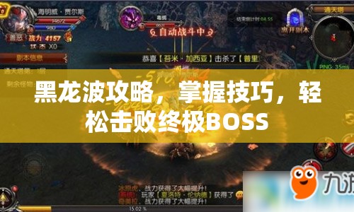 黑龍波攻略，掌握技巧，輕松擊敗終極BOSS