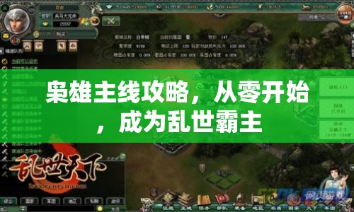 梟雄主線攻略，從零開始，成為亂世霸主