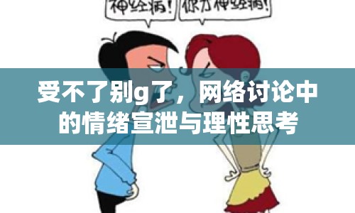受不了別g了，網(wǎng)絡(luò)討論中的情緒宣泄與理性思考