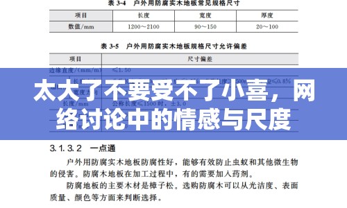 太大了不要受不了小喜，網絡討論中的情感與尺度