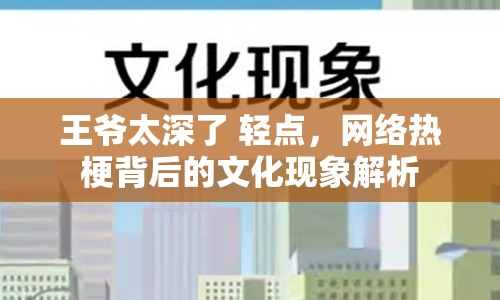 王爺太深了 輕點(diǎn)，網(wǎng)絡(luò)熱梗背后的文化現(xiàn)象解析