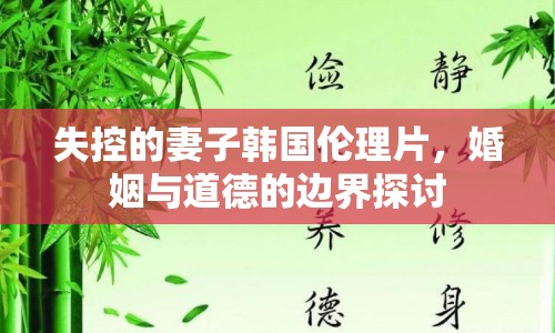 失控的妻子韓國倫理片，婚姻與道德的邊界探討