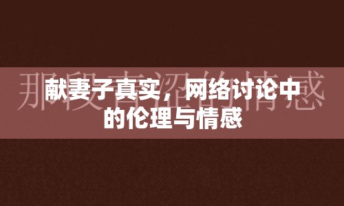 獻妻子真實，網(wǎng)絡討論中的倫理與情感