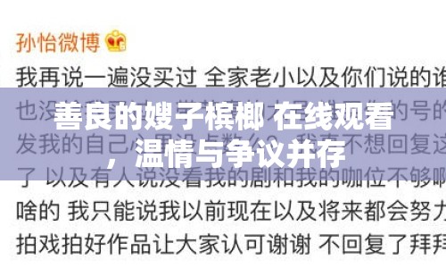 善良的嫂子檳榔 在線觀看，溫情與爭議并存