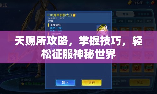 天賜所攻略，掌握技巧，輕松征服神秘世界