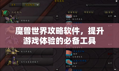 魔獸世界攻略軟件，提升游戲體驗(yàn)的必備工具