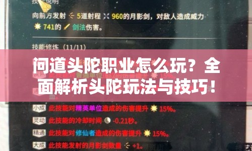 問道頭陀職業(yè)怎么玩？全面解析頭陀玩法與技巧！