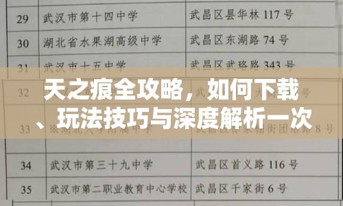 天之痕全攻略，如何下載、玩法技巧與深度解析一次掌握？