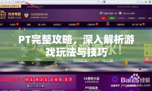 PT完整攻略，深入解析游戲玩法與技巧