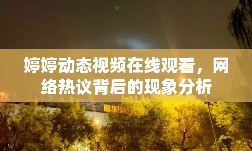 婷婷動態(tài)視頻在線觀看，網(wǎng)絡(luò)熱議背后的現(xiàn)象分析