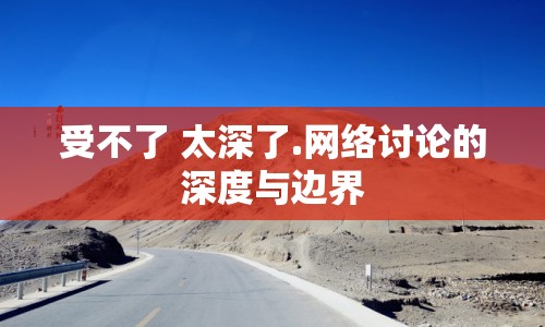 受不了 太深了.網(wǎng)絡(luò)討論的深度與邊界