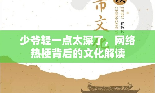 少爺輕一點太深了，網(wǎng)絡(luò)熱梗背后的文化解讀