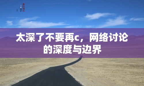 太深了不要再c，網(wǎng)絡(luò)討論的深度與邊界