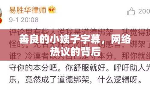 善良的小姨子字幕，網(wǎng)絡(luò)熱議的背后