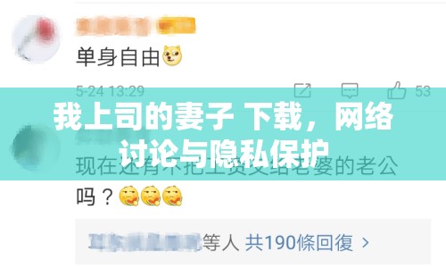 我上司的妻子 下載，網(wǎng)絡(luò)討論與隱私保護(hù)