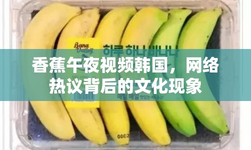 香蕉午夜視頻韓國，網(wǎng)絡(luò)熱議背后的文化現(xiàn)象