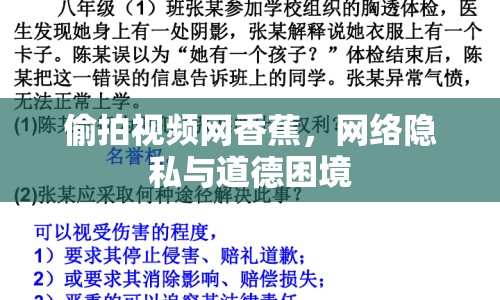 偷拍視頻網(wǎng)香蕉，網(wǎng)絡(luò)隱私與道德困境