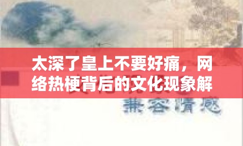 太深了皇上不要好痛，網(wǎng)絡(luò)熱梗背后的文化現(xiàn)象解析