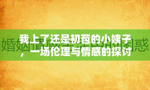 我上了還是初苞的小姨子，一場倫理與情感的探討