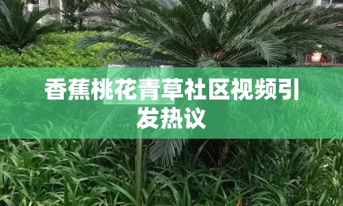 香蕉桃花青草社區(qū)視頻引發(fā)熱議