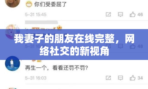 我妻子的朋友在線完整，網(wǎng)絡(luò)社交的新視角