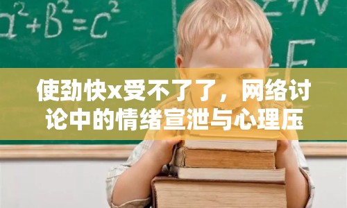 使勁快x受不了了，網(wǎng)絡(luò)討論中的情緒宣泄與心理壓力