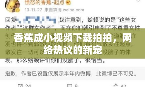 香蕉成小視頻下載拍拍，網(wǎng)絡(luò)熱議的新寵