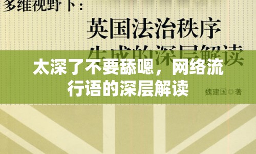 太深了不要舔嗯，網(wǎng)絡流行語的深層解讀