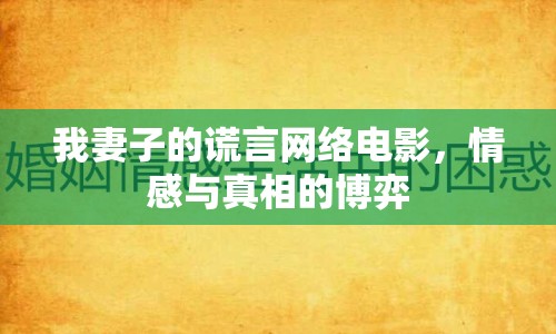 我妻子的謊言網(wǎng)絡(luò)電影，情感與真相的博弈
