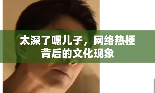 太深了嗯兒子，網(wǎng)絡(luò)熱梗背后的文化現(xiàn)象