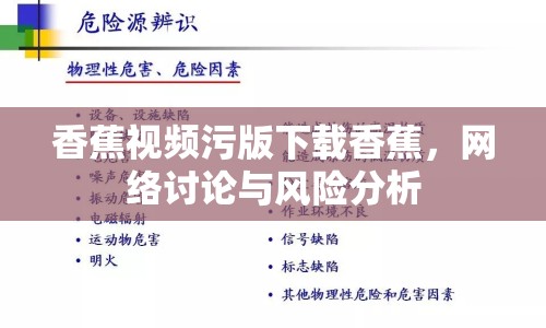 香蕉視頻污版下載香蕉，網(wǎng)絡(luò)討論與風(fēng)險(xiǎn)分析