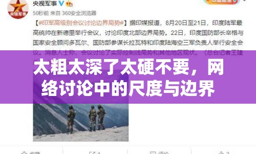 太粗太深了太硬不要，網(wǎng)絡(luò)討論中的尺度與邊界
