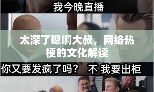 太深了嗯啊大叔，網(wǎng)絡(luò)熱梗的文化解讀