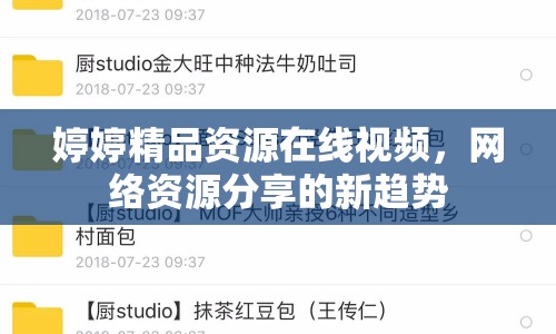 婷婷精品資源在線視頻，網(wǎng)絡(luò)資源分享的新趨勢(shì)