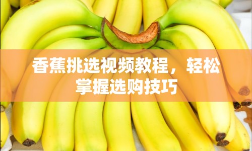 香蕉挑選視頻教程，輕松掌握選購(gòu)技巧