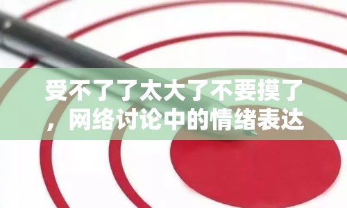 受不了了太大了不要摸了，網(wǎng)絡(luò)討論中的情緒表達與邊界意識