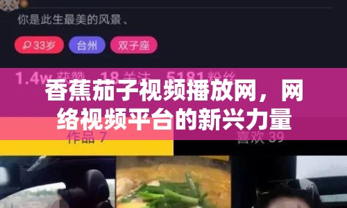 香蕉茄子視頻播放網(wǎng)，網(wǎng)絡(luò)視頻平臺(tái)的新興力量