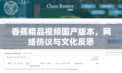香蕉精品視頻國產(chǎn)版本，網(wǎng)絡熱議與文化反思