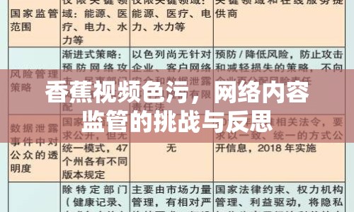香蕉視頻色污，網(wǎng)絡(luò)內(nèi)容監(jiān)管的挑戰(zhàn)與反思