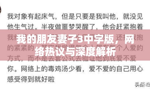 我的朋友妻子3中字版，網(wǎng)絡(luò)熱議與深度解析