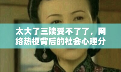 太大了三姨受不了了，網(wǎng)絡(luò)熱梗背后的社會(huì)心理分析