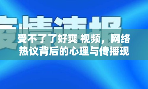 受不了了好爽 視頻，網(wǎng)絡(luò)熱議背后的心理與傳播現(xiàn)象